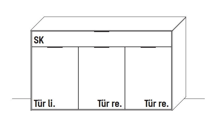 Type 2550 | oberer Schubkasten in Lack