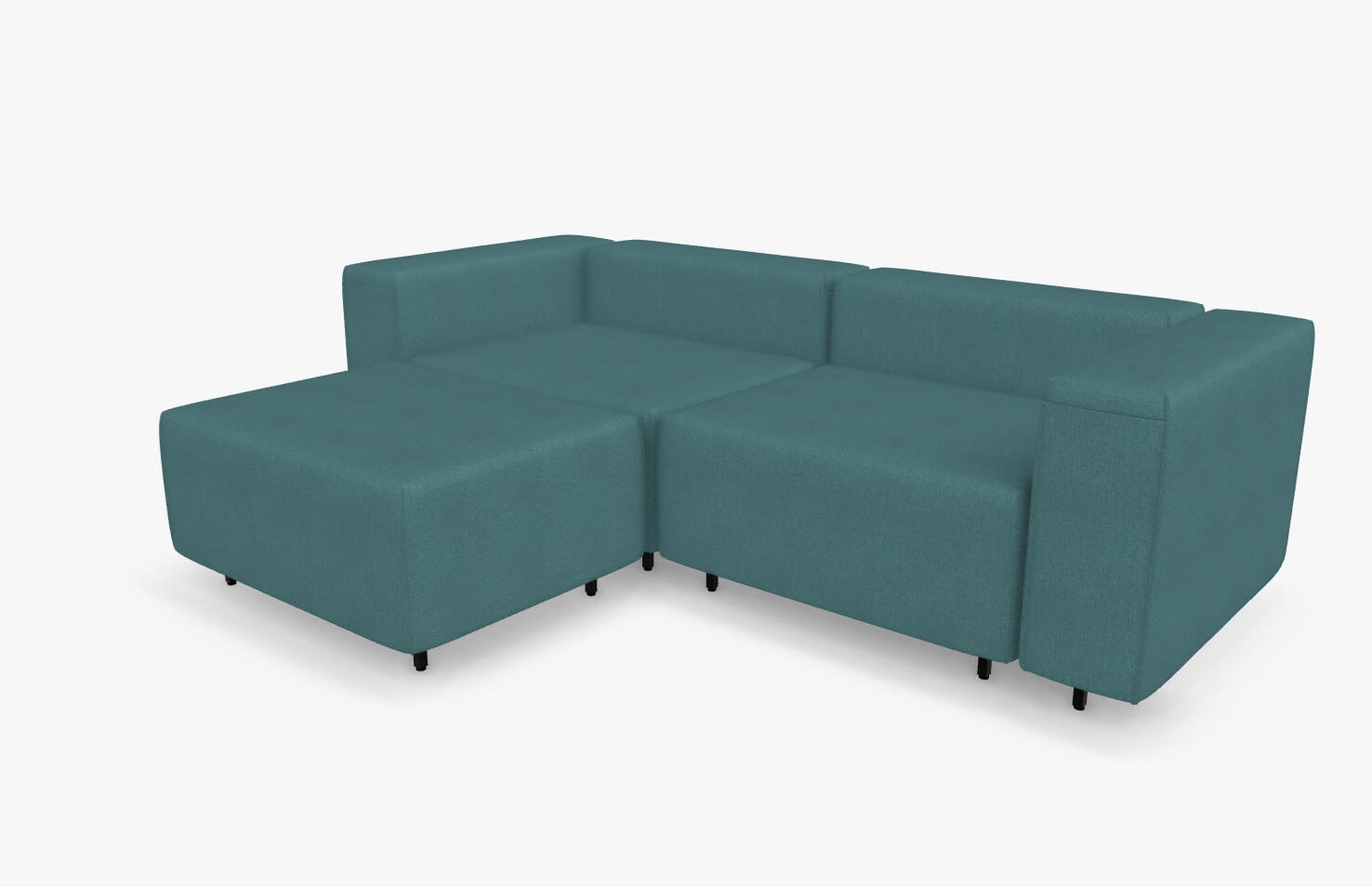 freistil Rolf Benz 122 ECHT - modulares Sofa (Bundle 3) | 4405 blaugrau | 7-teilige Polstergarnitur