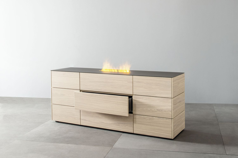 Sideboard mit integriertem Wohnkamin