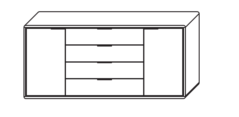 Type 2180 | 4 Schubkästen, 2 Türen