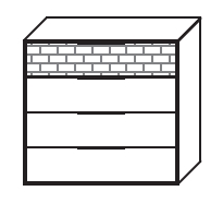 WM.2800.3092 Wöstmann WSM 2800 - Kommode, 4 Schubkästen (3092) | Wildeiche massiv | Spaltholzakzent | konfigurierbar