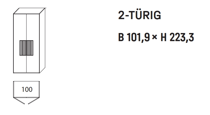 6202 | 2-türig, B 101,9 cm 