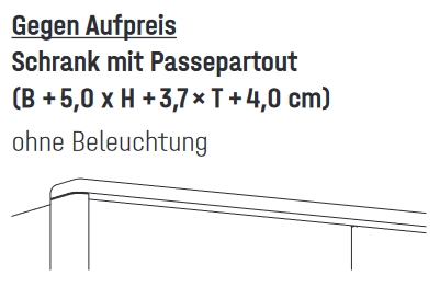 Schrank mit Passepartout 