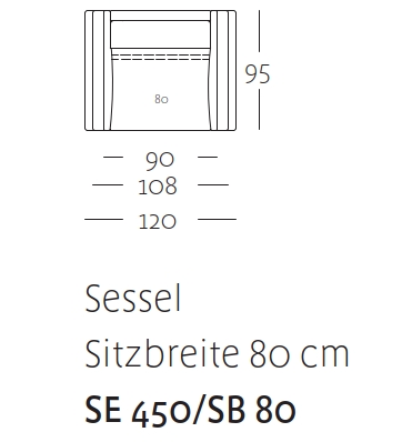 Sitzbreite 80 cm | SE 450/80