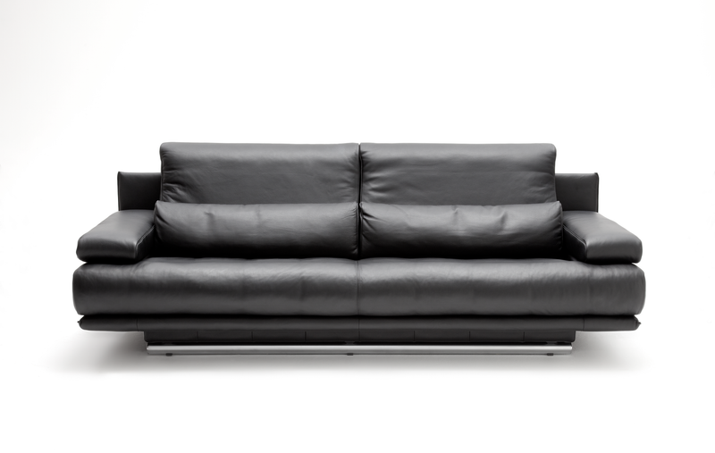 Ledersofa in schwarz von Rolf Benz 6500