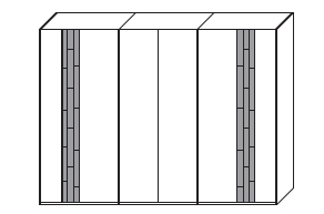 WM.8800.6103 Wöstmann WSL 8800 - Kleiderschrank | Lack/Spaltholzakzent | alle Breiten konfigurierbar