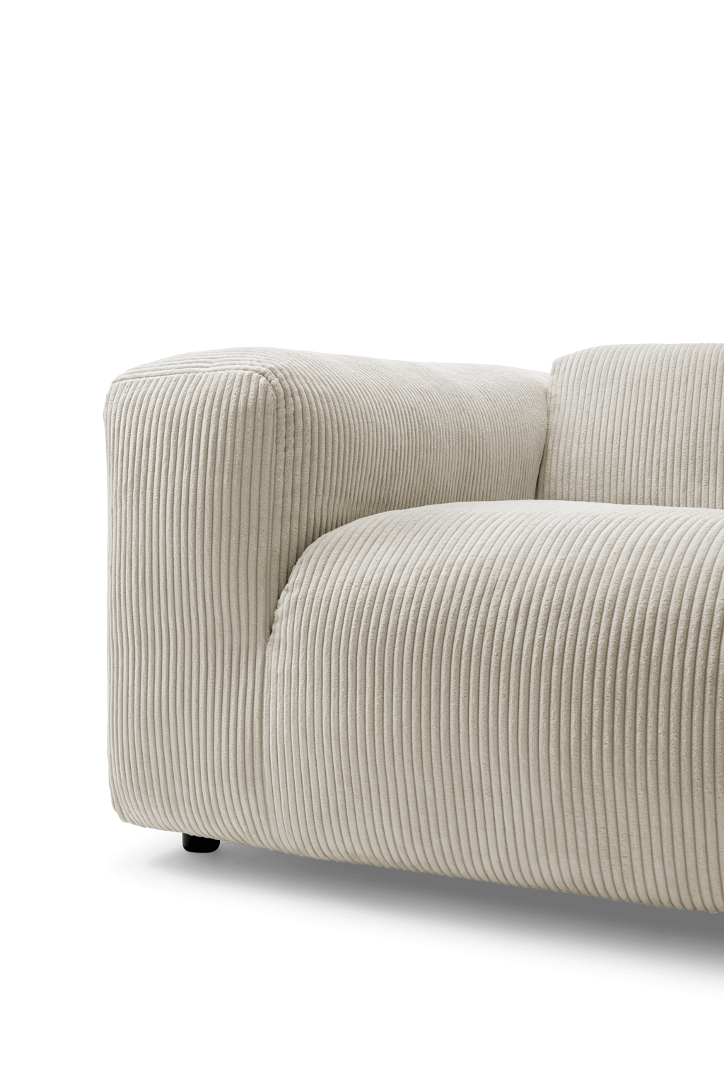 Couch Armlehne in Cord grau