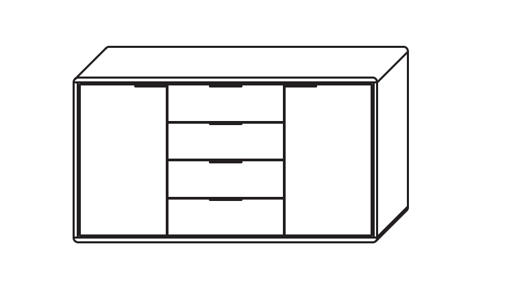 Type 2150 | 4 Schubkästen, 2 Türen